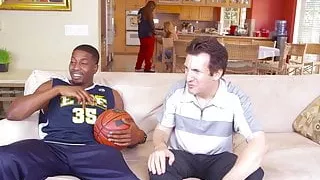 Big breasted MILF smashed by black basketball players