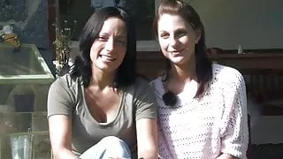 Mia and Sara Outdoor Lesbian Fun - ersties