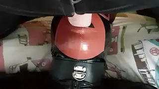 Scottish slut throat fucked hooded bdsm