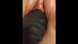 Bunker buster stretching her pussy