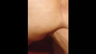 Ass fisting on her knees