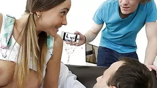 Bisex threesome with a naughty Step Dad