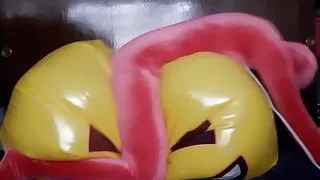 Emoji massive beachball and vibrator for pink bitch