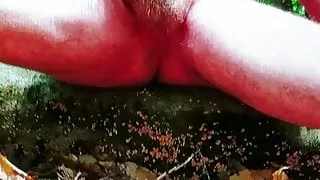 Another wank outside in the woods.