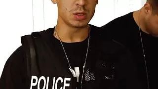 Obscene teenies throat and pussy pumped hard by a hung stud