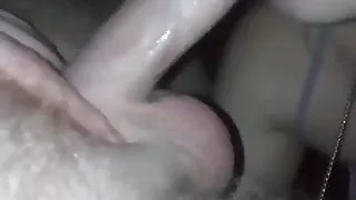 MILF deethroats his dick