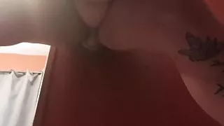 Slut getting off with dildo