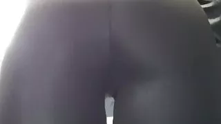Girl farting in leggings. Pisses them too.