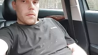 Masturbating in my car.