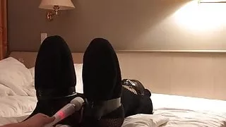 Nylon Duct tape encased Girl fucked & made to cum!!