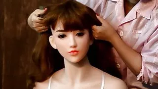 Mounting Hair wig on a sexdoll