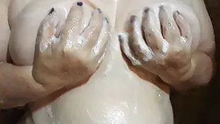 Amber taking a shower after her birthday night!!!!