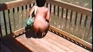 nude in an open house