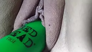 close up pussy shampoo bottle in NICKI,S PUSSY