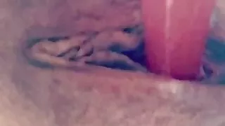 Creamy pussy dildo fuck