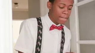 Sweet ebony teen masturbates before getting plowed by BBC