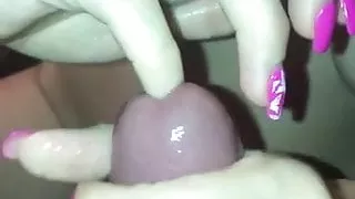 Fingering my dick till I cum
