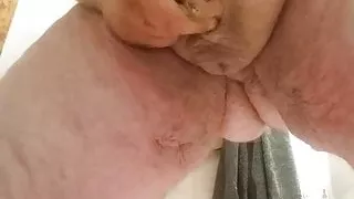 Fat guy and his tiny cock