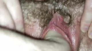 Fist hairy pussy