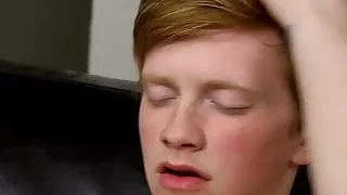 Smooth twink Benjamin Riley facialized after steamy raw fuck