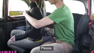 Female Fake Taxi Shy cheating boyfriend fucks blonde