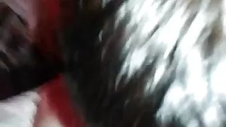 Mature Asian sucking and hj on 8 inch white cock