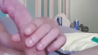 Rock hard big cock slow wank lots of cum wish it was in me