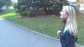 Petite european pickedup and screwed in pov