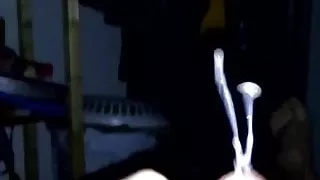 Blowing a big load in bed