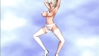 3D Lesbian Catgirls practice their dick sucking skills