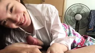 Chinese girl making great blowjob (P5)