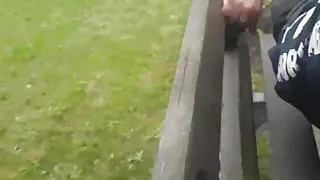 Deluxe footjob on public