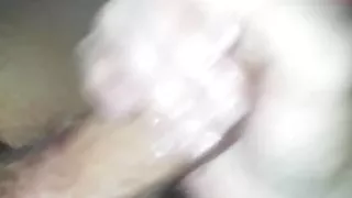 Wife Jack off my plump dick