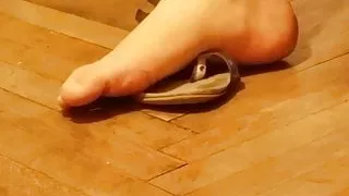 Putting On Leather Sandals