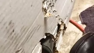 Shoe fuck peep toe pumps