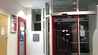 Tranny flashing at the cash machine
