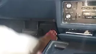 Granny feet in car..