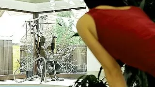 BLACK4K. Handsome black sportsman really loves tiny white...