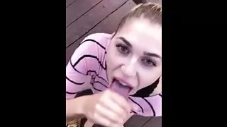 21yr old Jodie sucking a big black cock