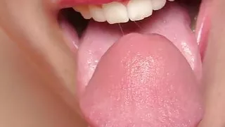 Sensual Teasing Close Up Blowjob with Precum and Cumshot