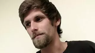 Hairy straight guy masturbating solo and teasing in bed