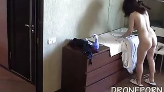 Naked ironing - Nudist teen