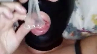 Wife empties condom