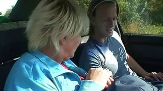 70 years old granny seduced into outdoor sex