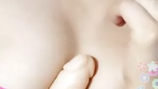 hot girl playing with her dildo