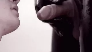 Ebony shemale in latex