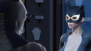 Big dick Batman fucks hot ass Catwoman