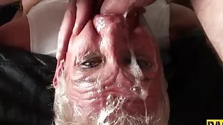 Mature face fucked sub