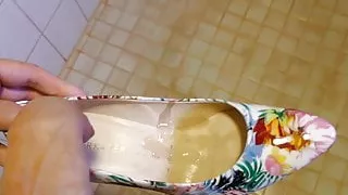 Cum in wifes flower high heeled pump