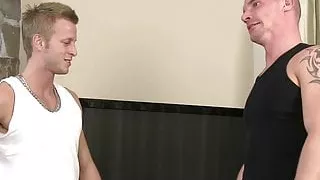 Hunky bald coach involved into gay game